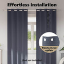 vidaXL Fekete Függöny Gyűrűkkel 2 pcs Antracit 245 x 140 cm Poliészter