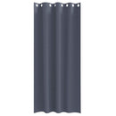 vidaXL Fekete Függöny Gyűrűkkel 2 pcs Antracit 245 x 140 cm Poliészter