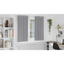 vidaXL Fekete Függöny Gyűrűkkel 2 pcs Világosszürke 175 x 140 cm