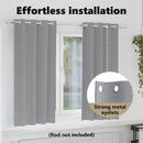 vidaXL Fekete Függöny Gyűrűkkel 2 pcs Világosszürke 175 x 140 cm
