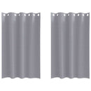 vidaXL Fekete Függöny Gyűrűkkel 2 pcs Világosszürke 175 x 140 cm