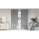 vidaXL Fekete Függöny Gyűrűkkel 2 pcs Világosszürke 225 x 140 cm