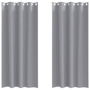 vidaXL Fekete Függöny Gyűrűkkel 2 pcs Világosszürke 245 x 140 cm