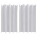 vidaXL Fekete Függöny Gyűrűkkel 2 pcs Halvány szürke 175 x 140 cm