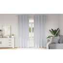 vidaXL Fekete Függöny Gyűrűkkel 2 pcs Halvány szürke 225 x 140 cm