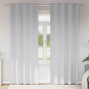 vidaXL Fekete Függöny Gyűrűkkel 2 pcs Halvány szürke 225 x 140 cm