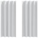 vidaXL Fekete Függöny Gyűrűkkel 2 pcs Halvány szürke 225 x 140 cm