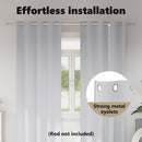 vidaXL Fekete Függöny Gyűrűkkel 2 pcs Halvány szürke 260 x 140 cm