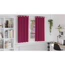 vidaXL Fekete Függöny Gyűrűkkel 2 pcs Bordó 175 x 140 cm Poliészter