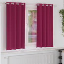 vidaXL Fekete Függöny Gyűrűkkel 2 db Bordó 175 x 140 cm Poliészter