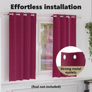 vidaXL Fekete Függöny Gyűrűkkel 2 pcs Bordó 175 x 140 cm Poliészter