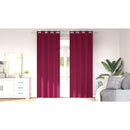 vidaXL Fekete Függöny Gyűrűkkel 2 pcs Bordó 245 x 140 cm Poliészter