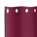 vidaXL Fekete Függöny Gyűrűkkel 2 pcs Bordó 260 x 140 cm Poliészter