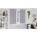vidaXL Fekete Függöny Gyűrűkkel 2 pcs Fém Szürke 175 x 140 cm