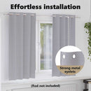 vidaXL Fekete Függöny Gyűrűkkel 2 pcs Fém Szürke 175 x 140 cm