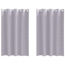 vidaXL Fekete Függöny Gyűrűkkel 2 pcs Fém Szürke 175 x 140 cm