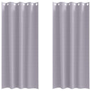 vidaXL Fekete Függöny Gyűrűkkel 2 pcs Fém Szürke 260 x 140 cm