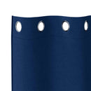 vidaXL Fekete Függöny Gyűrűkkel 2 db Sötét kék 260 x 140 cm Poliészter