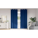 vidaXL Fekete Függöny Gyűrűkkel 2 pcs Sötét kék 260 x 140 cm
