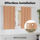 vidaXL Fekete Függöny Gyűrűkkel 2 pcs Világos Barna 140 x 140 cm