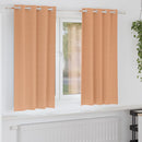 vidaXL Fekete Függöny Gyűrűkkel 2 db Világos Barna 175 x 140 cm