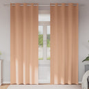 vidaXL Fekete Függöny Gyűrűkkel 2 db Világos Barna 260 x 140 cm