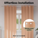 vidaXL Fekete Függöny Gyűrűkkel 2 pcs Világos Barna 260 x 140 cm