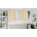 vidaXL Fekete Függöny Gyűrűkkel 2 pcs Krém 140 x 140 cm Poliészter