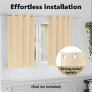 vidaXL Fekete Függöny Gyűrűkkel 2 pcs Krém 140 x 140 cm Poliészter