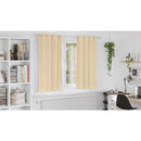 vidaXL Fekete Függöny Gyűrűkkel 2 pcs Krém 175 x 140 cm Poliészter