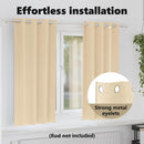 vidaXL Fekete Függöny Gyűrűkkel 2 pcs Krém 175 x 140 cm Poliészter