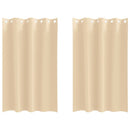 vidaXL Fekete Függöny Gyűrűkkel 2 pcs Krém 175 x 140 cm Poliészter