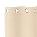 vidaXL Fekete Függöny Gyűrűkkel 2 pcs Krém 245 x 140 cm Poliészter