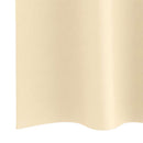 vidaXL Fekete Függöny Gyűrűkkel 2 pcs Krém 245 x 140 cm Poliészter