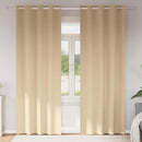 vidaXL Fekete Függöny Gyűrűkkel 2 pcs Krém 245 x 140 cm Poliészter