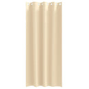 vidaXL Fekete Függöny Gyűrűkkel 2 pcs Krém 245 x 140 cm Poliészter