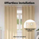 vidaXL Fekete Függöny Gyűrűkkel 2 pcs Krém 260 x 140 cm Poliészter