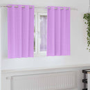 vidaXL Fekete Függöny Gyűrűkkel 2 db Lila 140 x 140 cm Poliészter