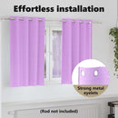 vidaXL Fekete Függöny Gyűrűkkel 2 pcs Lila 140 x 140 cm Poliészter
