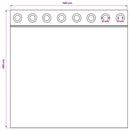 vidaXL Fekete Függöny Gyűrűkkel 2 db Lila 140 x 140 cm Poliészter