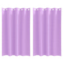 vidaXL Fekete Függöny Gyűrűkkel 2 db Lila 175 x 140 cm Poliészter