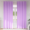 vidaXL Fekete Függöny Gyűrűkkel 2 pcs Lila 225 x 140 cm Poliészter