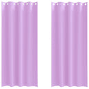 vidaXL Fekete Függöny Gyűrűkkel 2 pcs Lila 225 x 140 cm Poliészter
