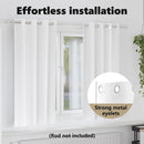 vidaXL Fekete Függöny Gyűrűkkel 2 pcs Tiszta Fehér 175 x 140 cm