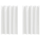 vidaXL Fekete Függöny Gyűrűkkel 2 pcs Tiszta Fehér 175 x 140 cm