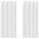 vidaXL Fekete Függöny Gyűrűkkel 2 pcs Tiszta Fehér 245 x 140 cm