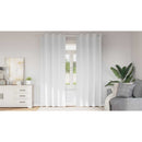 vidaXL Fekete Függöny Gyűrűkkel 2 pcs Tiszta Fehér 260 x 140 cm