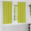 vidaXL Fekete Függöny Gyűrűkkel 2 db Zöld 175 x 140 cm Poliészter
