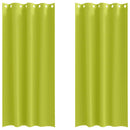 vidaXL Fekete Függöny Gyűrűkkel 2 pcs Zöld 260 x 140 cm Poliészter