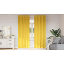 vidaXL Fekete Függöny Gyűrűkkel 2 pcs Mustár sárga 260 x 140 cm